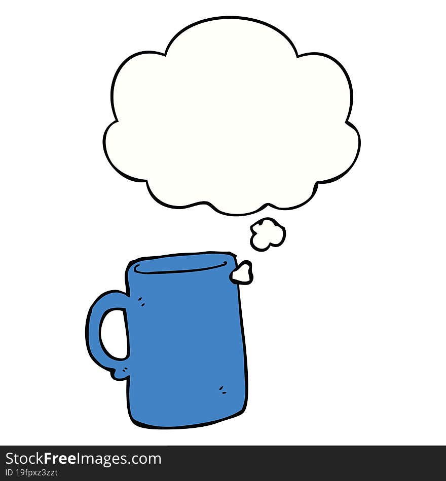 Cartoon Mug And Thought Bubble