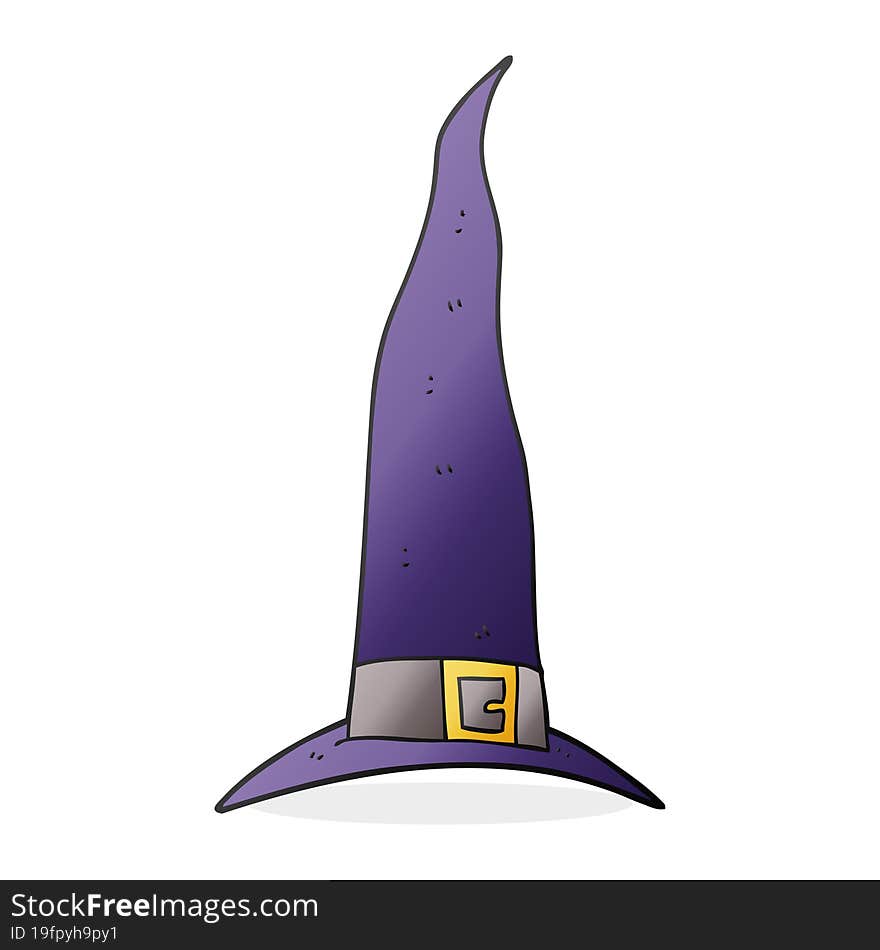 freehand drawn cartoon witch\'s hat. freehand drawn cartoon witch\'s hat