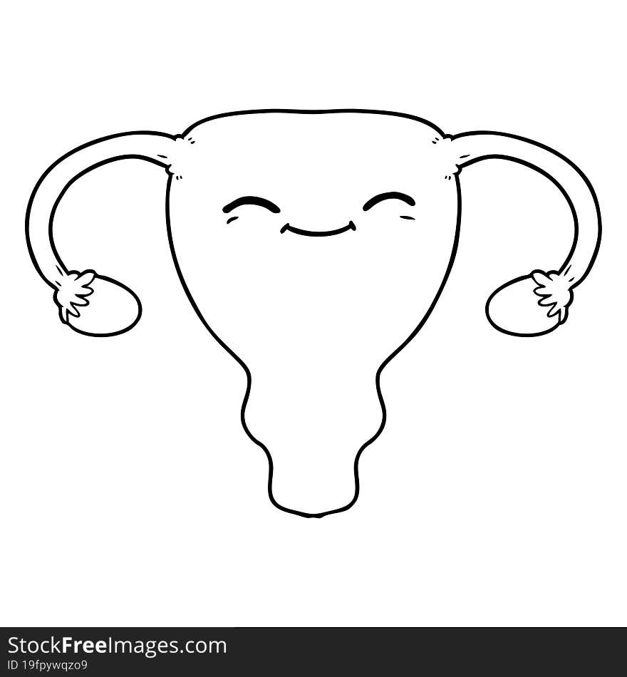 cartoon uterus. cartoon uterus