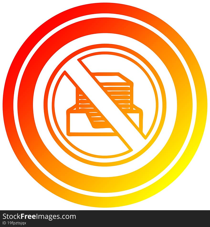 office paperless circular in hot gradient spectrum