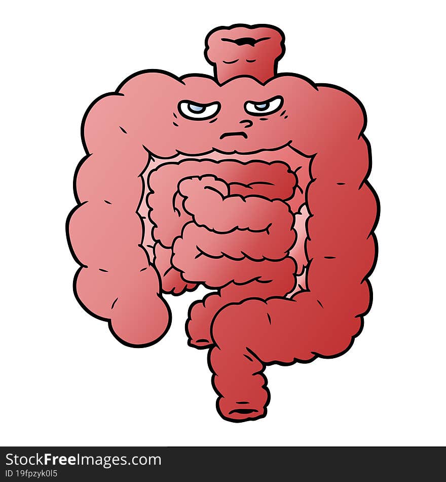 cartoon intestines. cartoon intestines