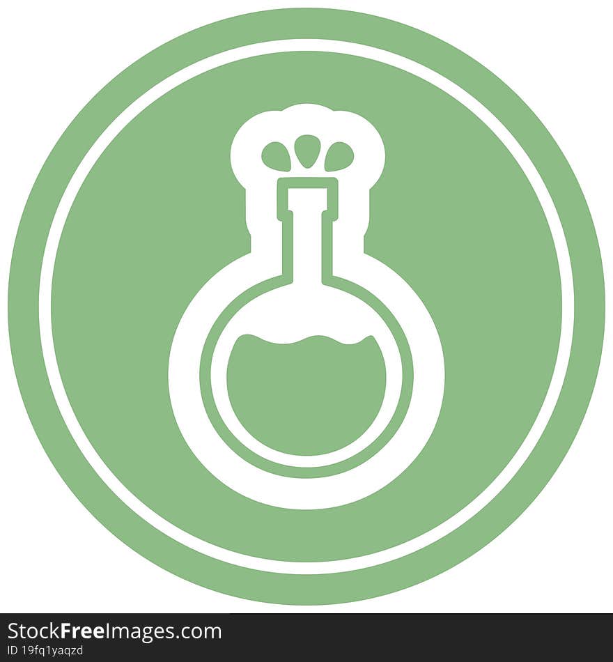 science experiment circular icon