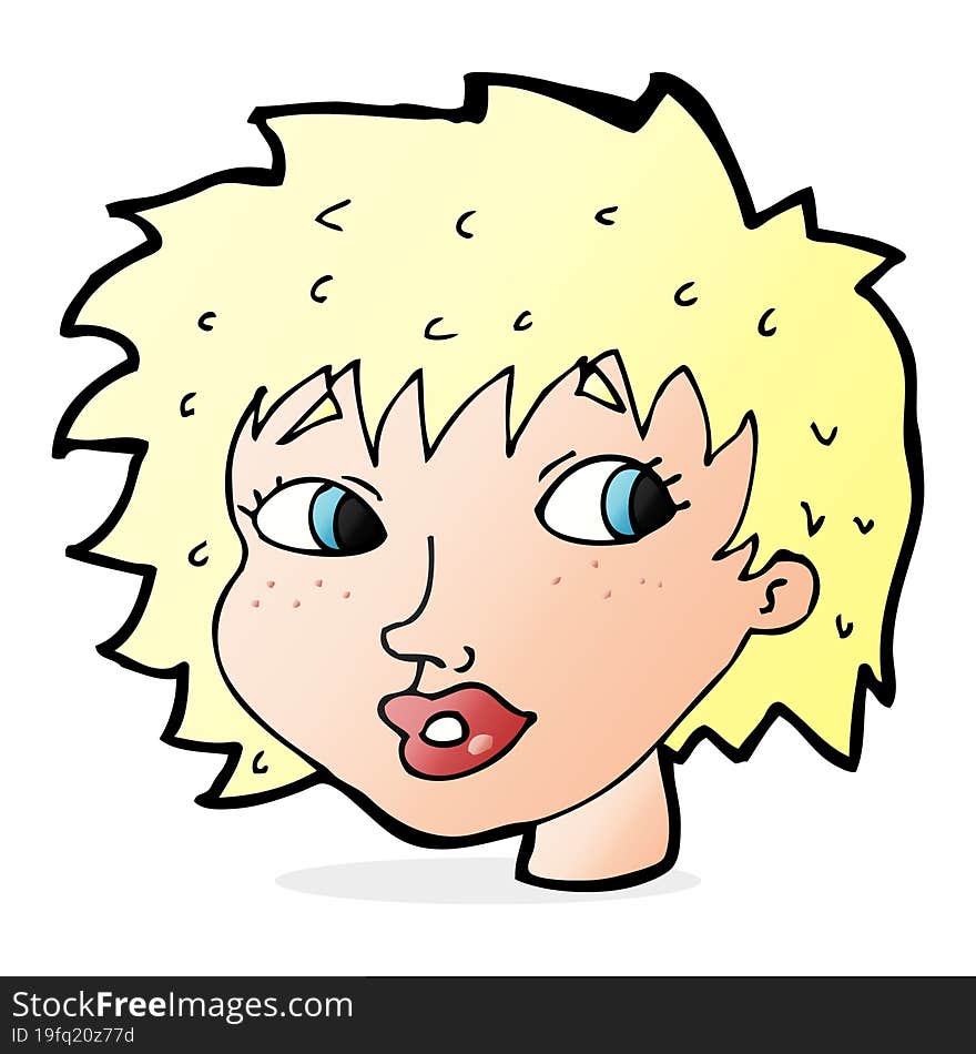 Cartoon Surprised Woman