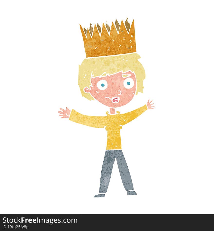 cartoon person wearing crown