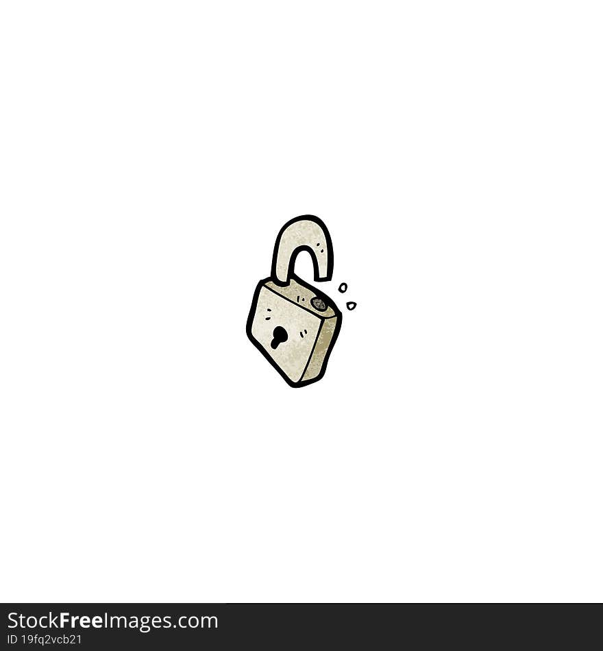 cartoon padlock