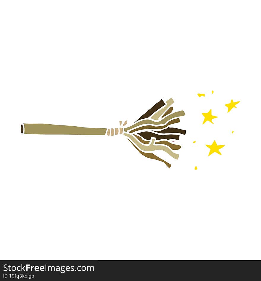 Cartoon Doodle Magic Broom Sticks