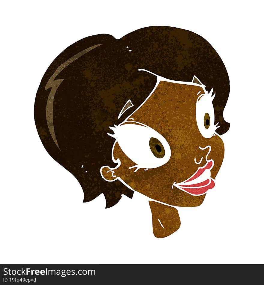 cartoon pretty female face