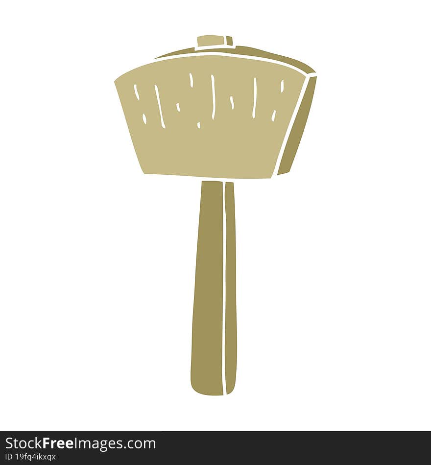 Flat Color Style Cartoon Mallet