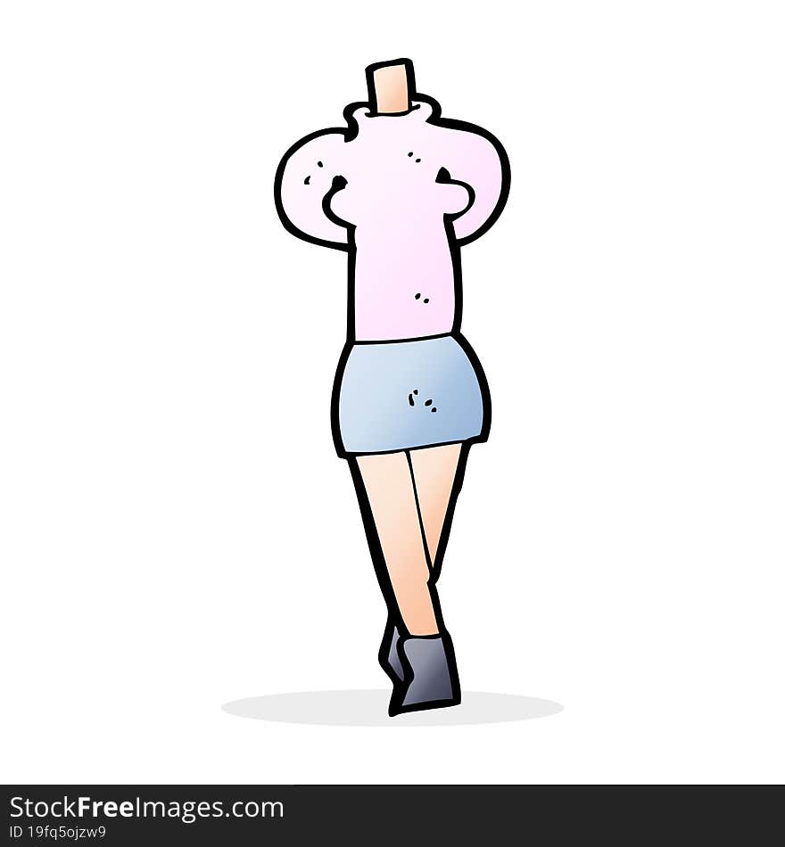 cartoon female body (mix and match cartoons or add own photos