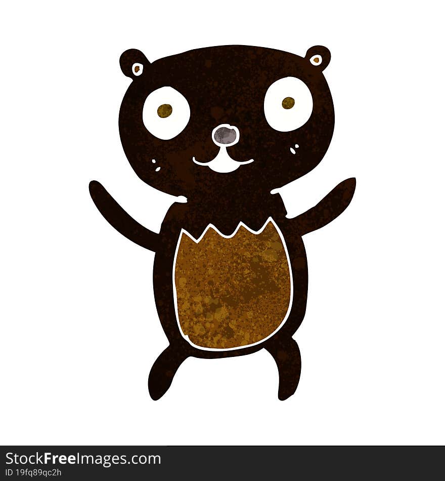 cartoon black bear cub