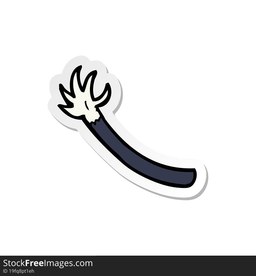 sticker of a cartoon halloween vampire arm