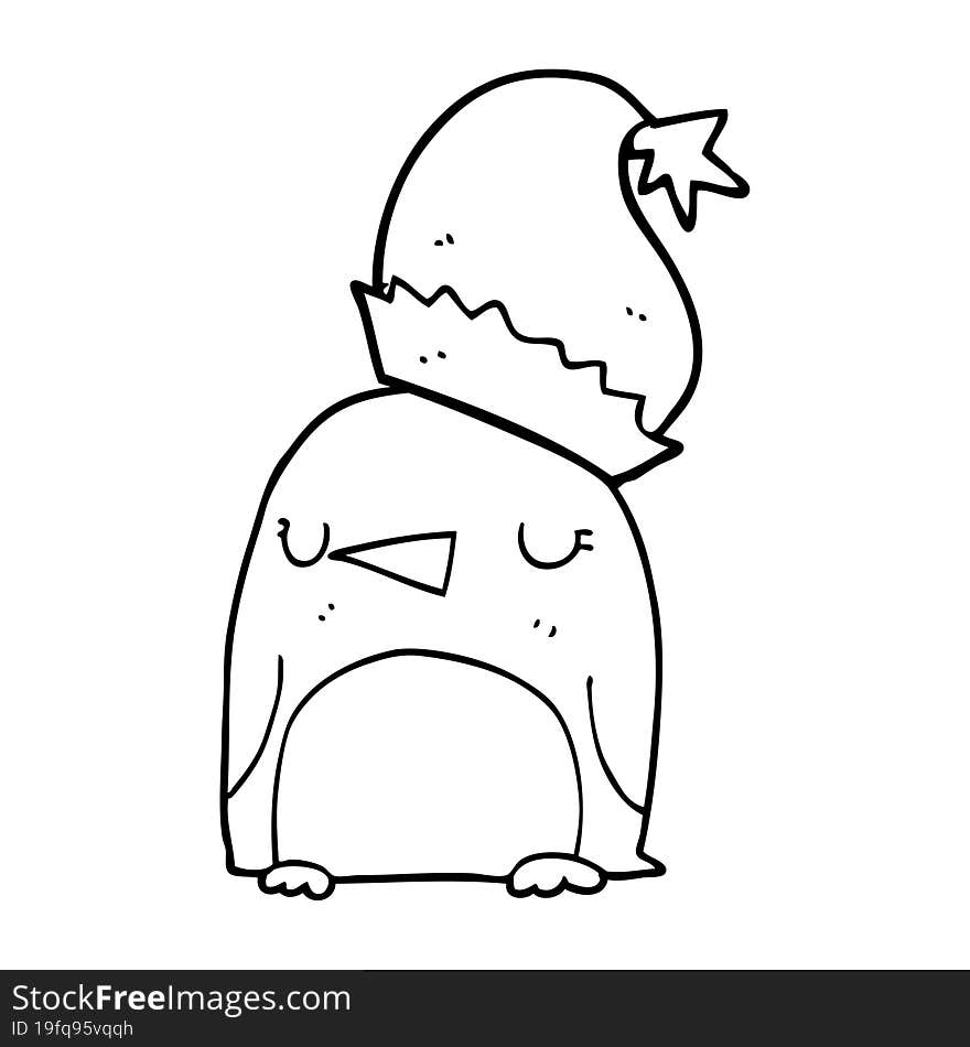 cute christmas penguin