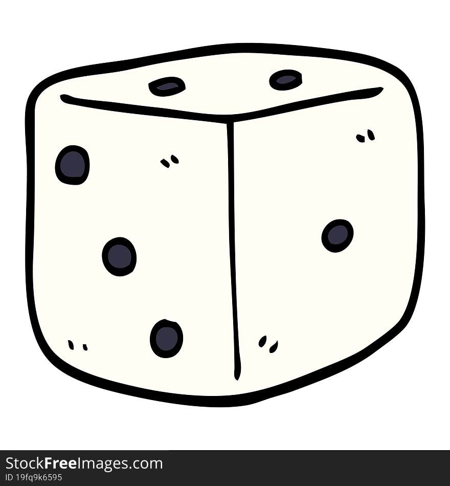 cartoon doodle classic dice