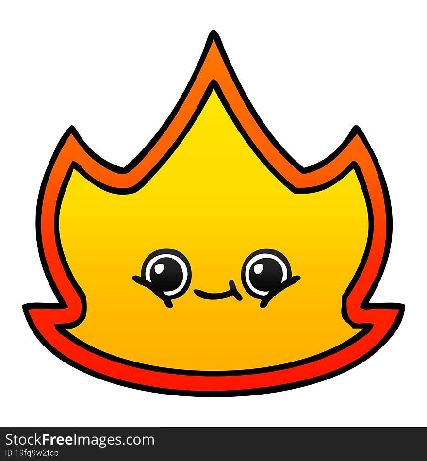 gradient shaded cartoon fire