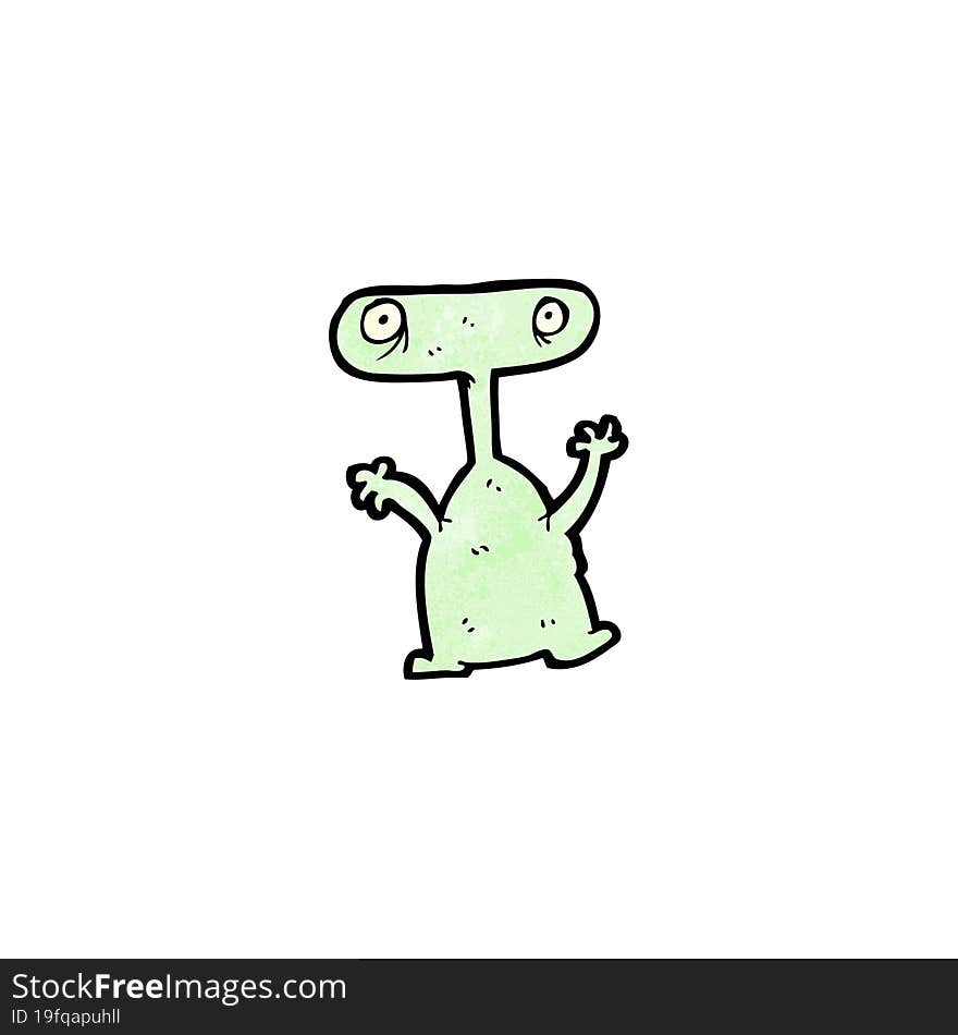 Cartoon Weird Alien Monster