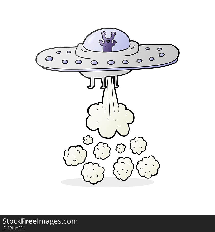 cartoon flying saucer