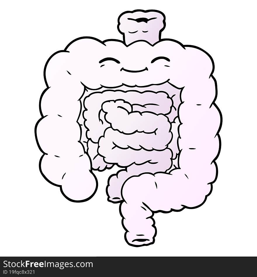 cartoon intestines. cartoon intestines