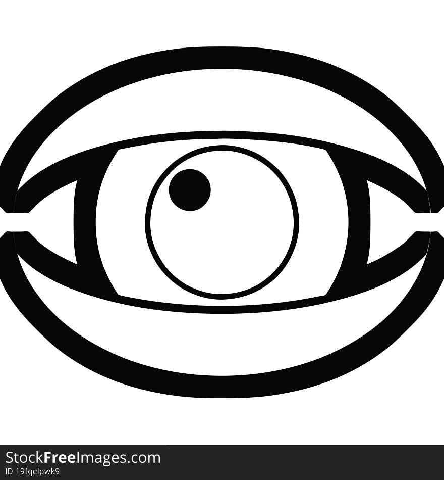 staring eye graphic vector illustration icon. staring eye graphic vector illustration icon