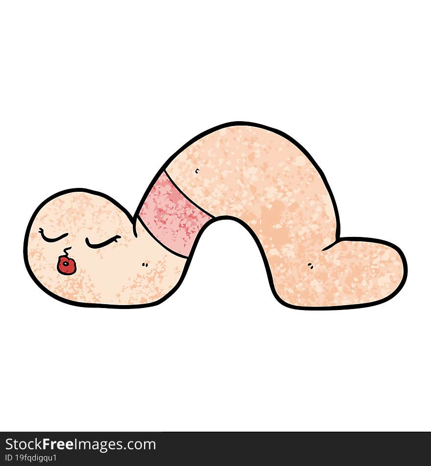 cartoon worm. cartoon worm