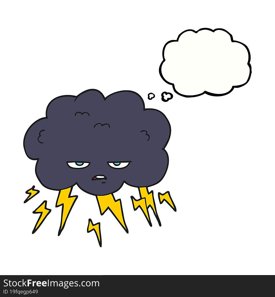 Thought Bubble Cartoon Thundercloud