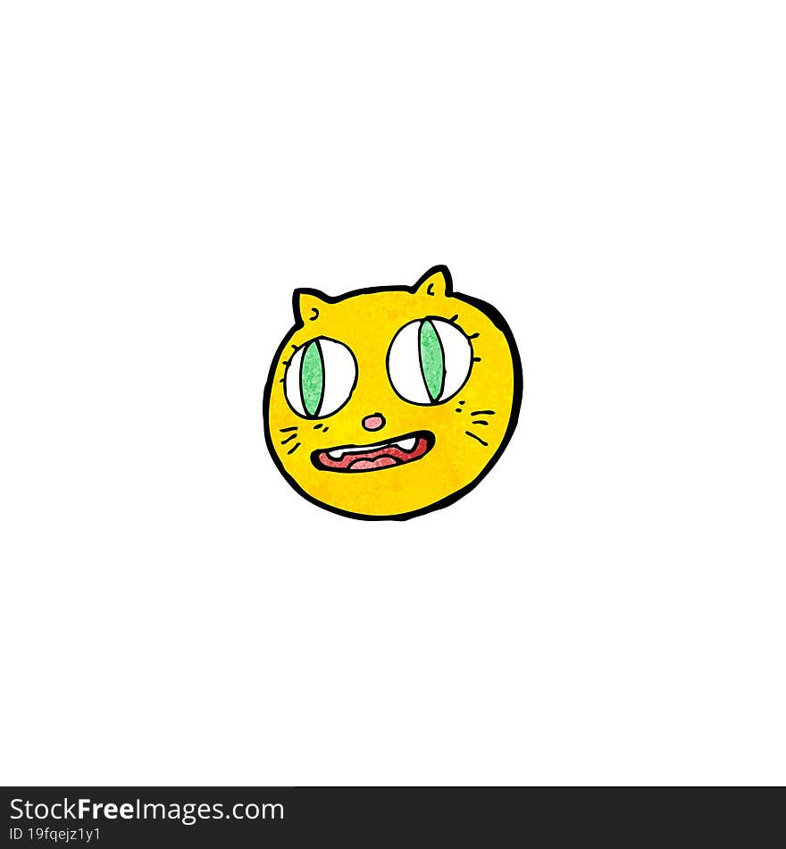 cartoon cat face symbol