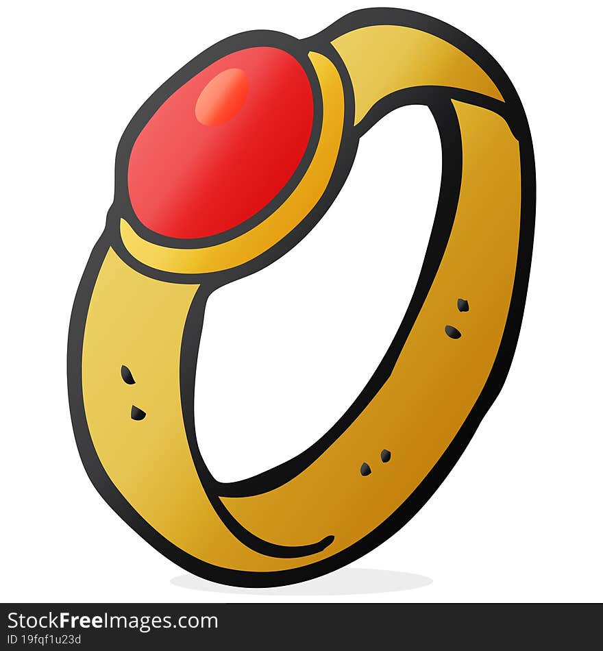 Cartoon Ruby Ring