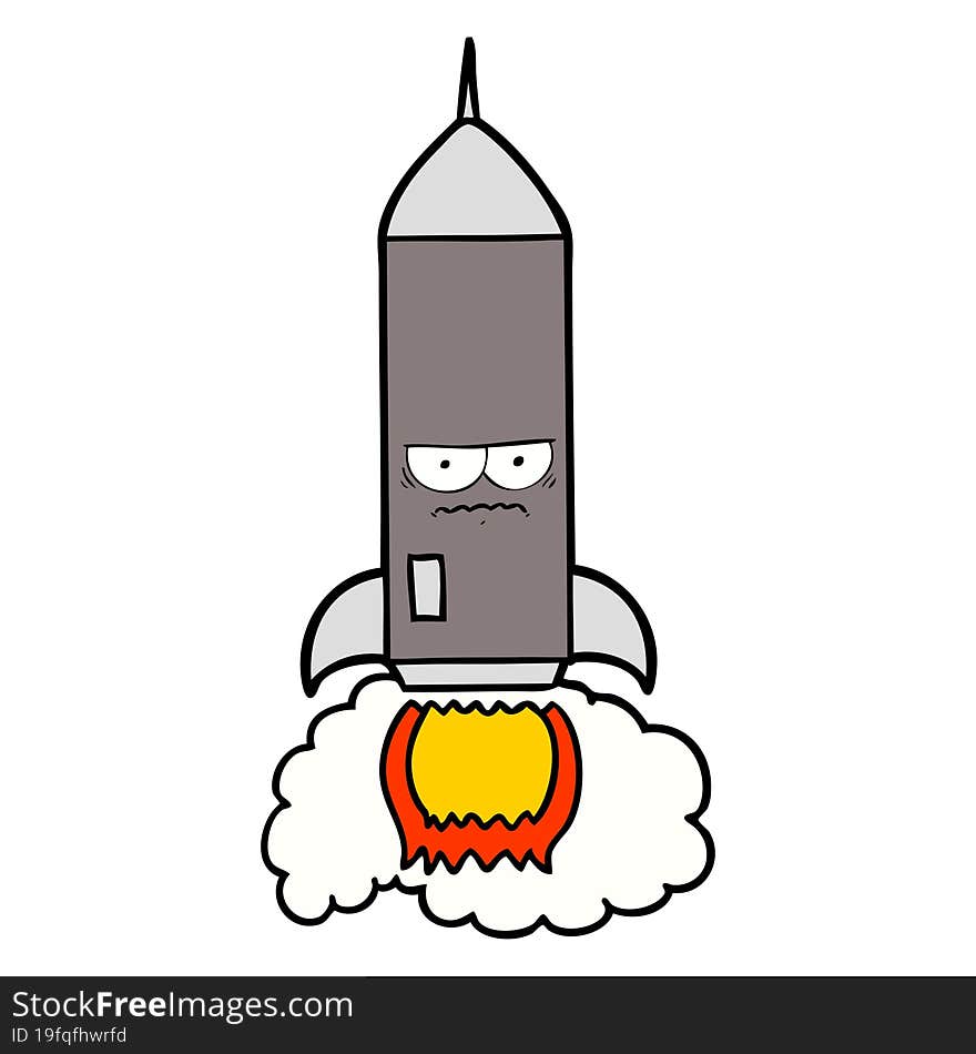 cartoon rocket. cartoon rocket