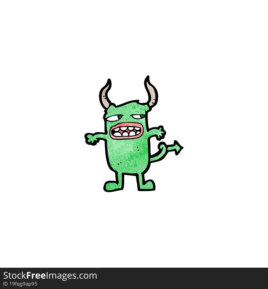 funny little monster cartoon