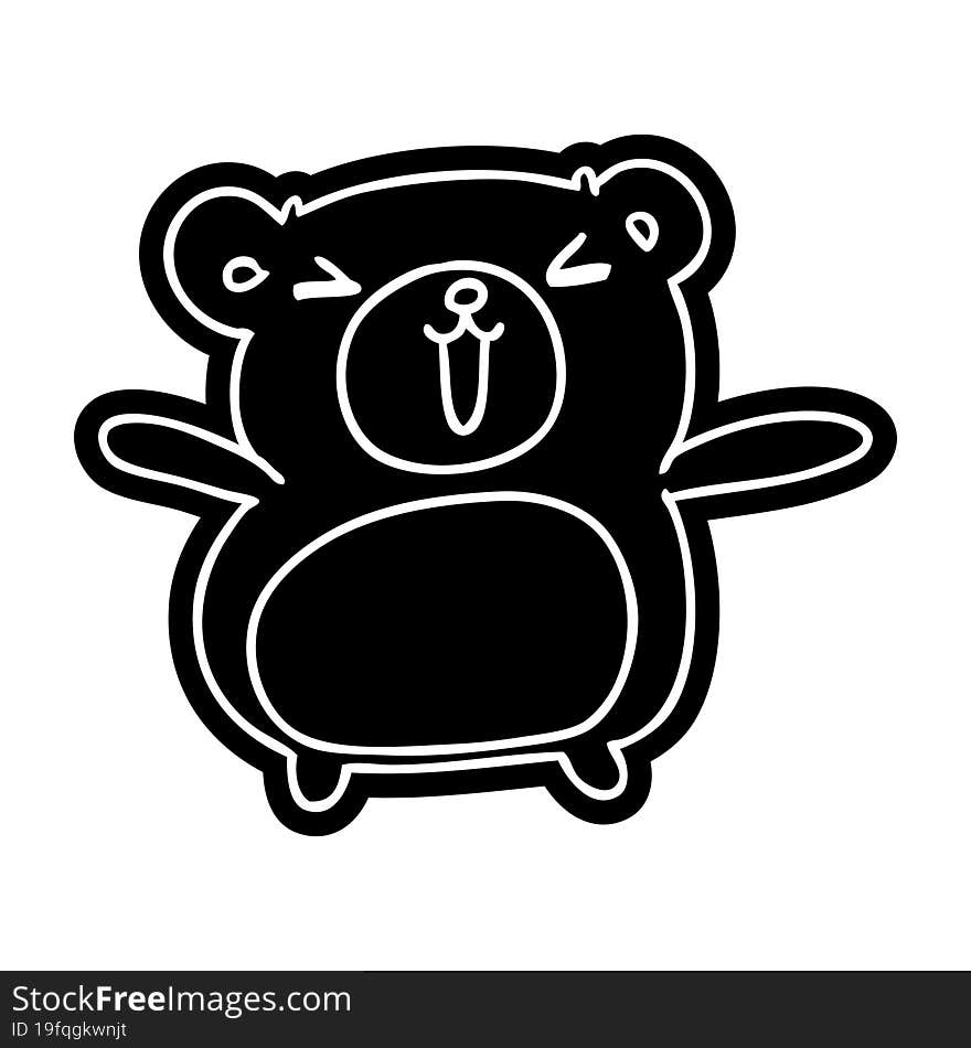 cartoon icon kawaii cute teddy bear