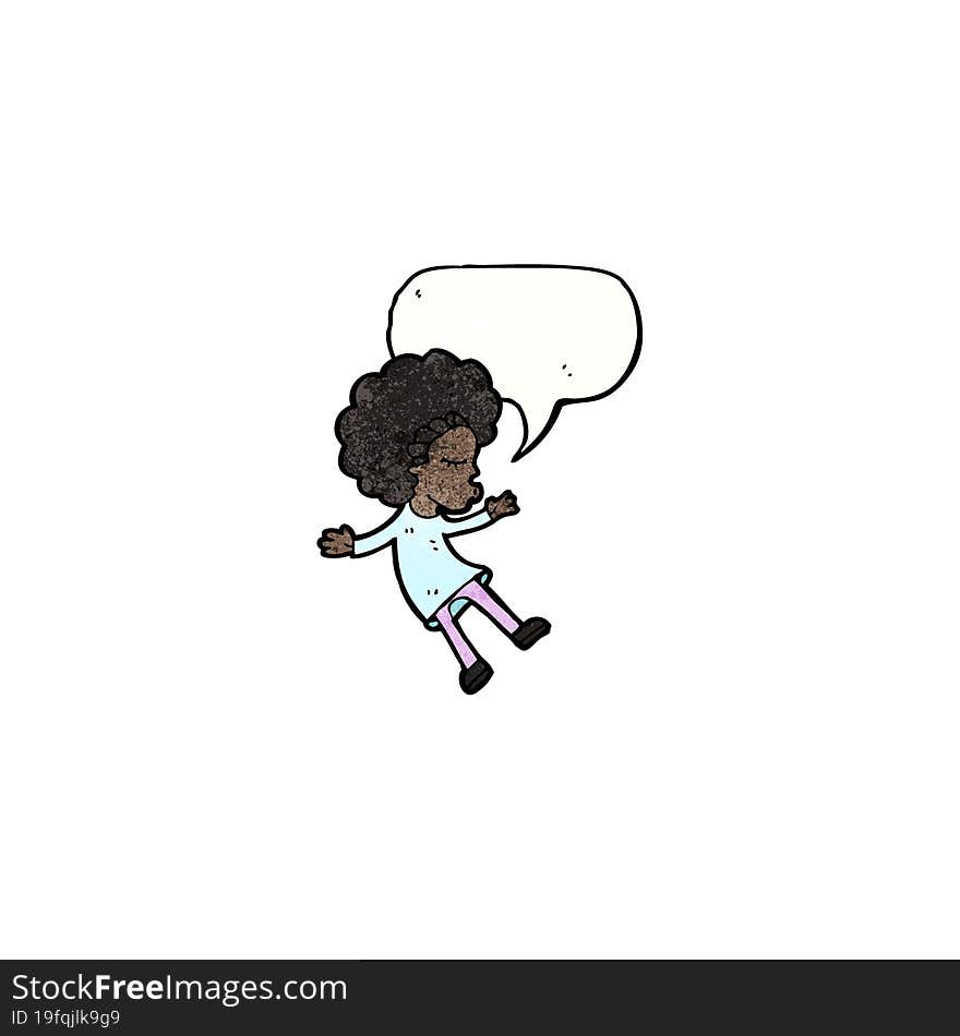 cartoon girl with speech bubble