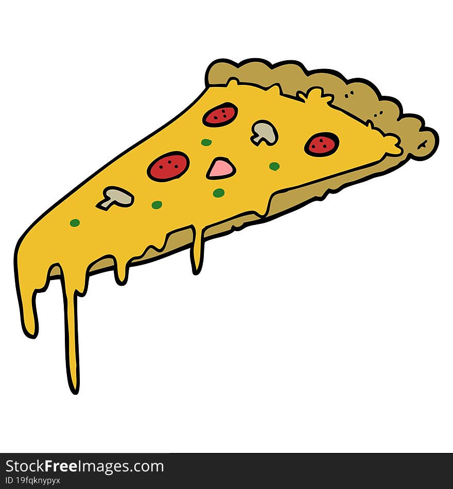 Cartoon Pizza Slice