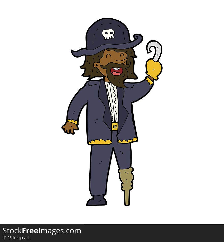 cartoon pirate captain