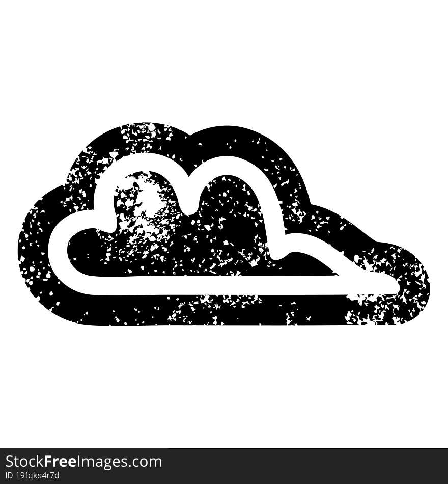 weather cloud distressed icon