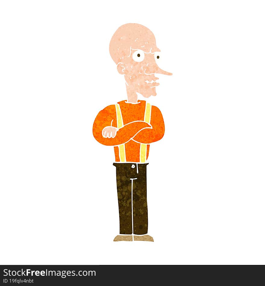 Cartoon Mean Old Man