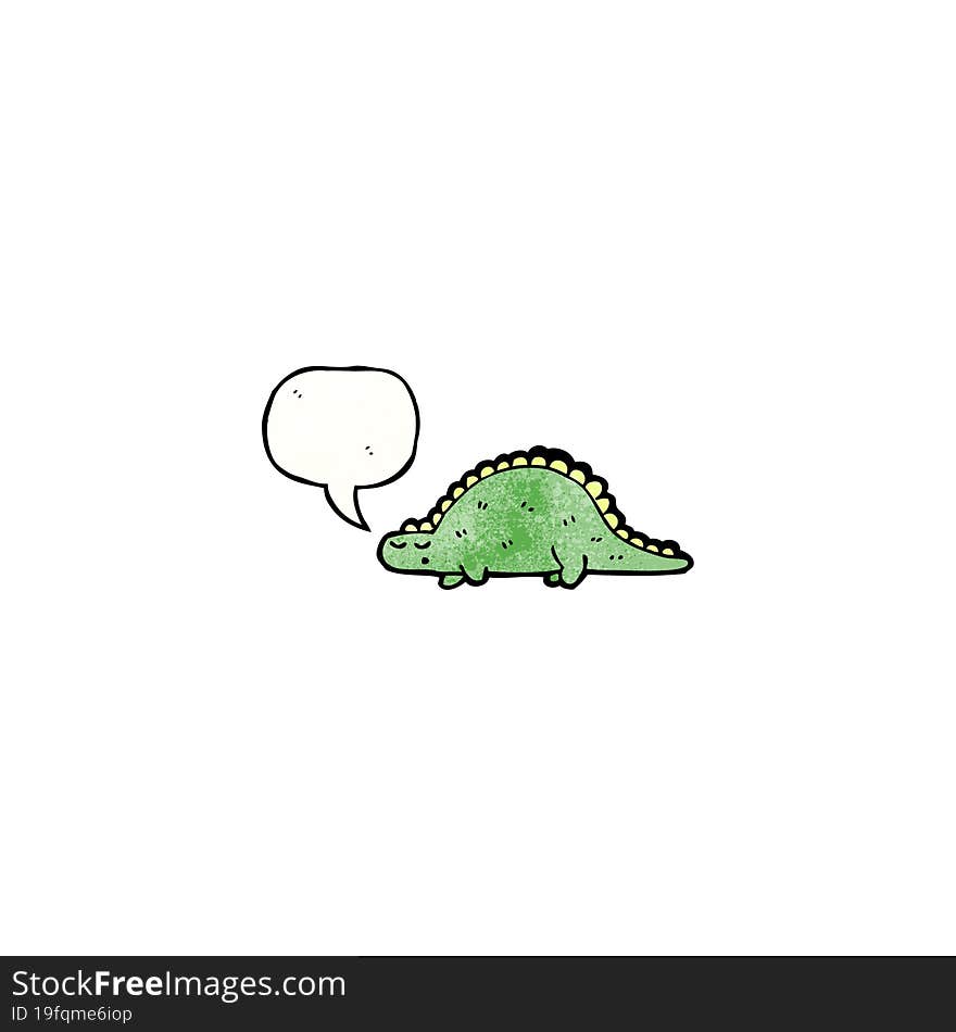 cute dinosaur with speech bubble