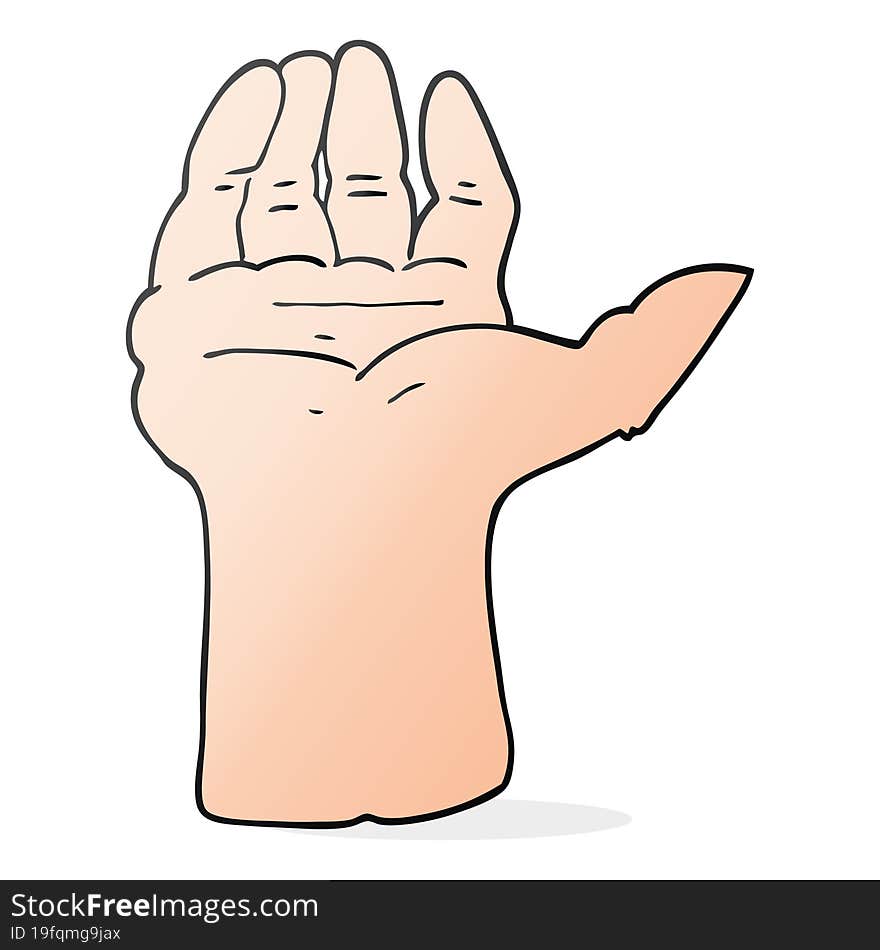 cartoon open hand