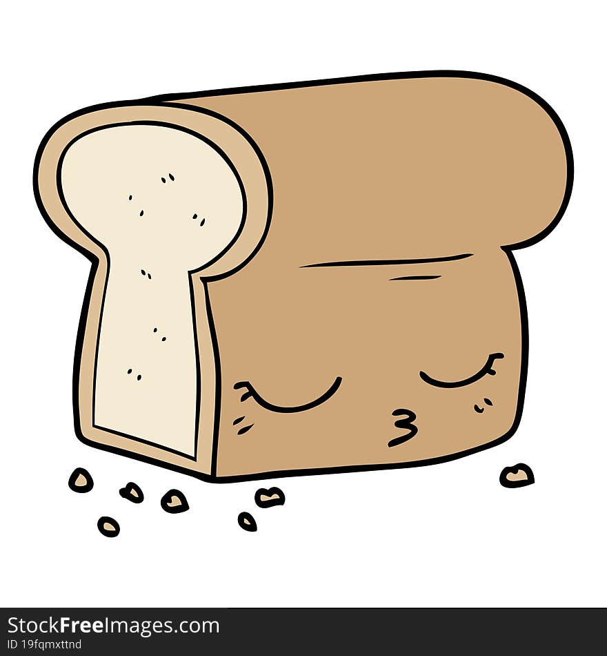 cartoon loaf of bread. cartoon loaf of bread