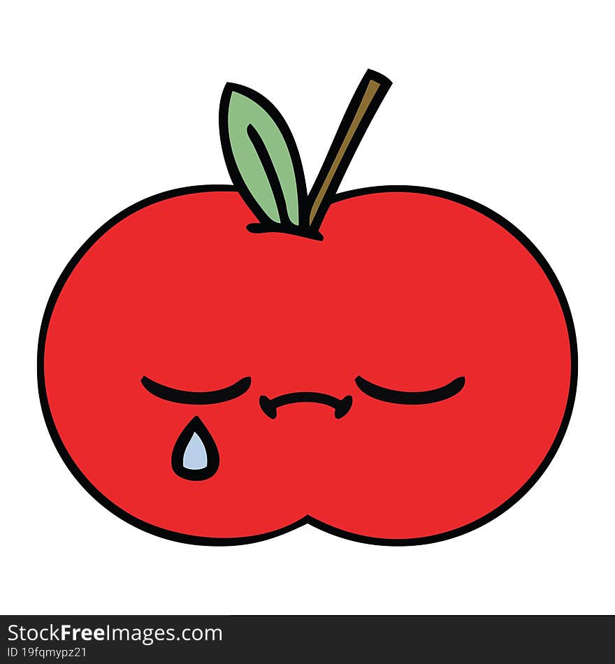 cute cartoon red apple