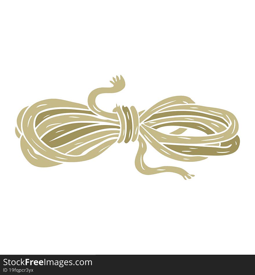 Flat Color Style Cartoon Rope