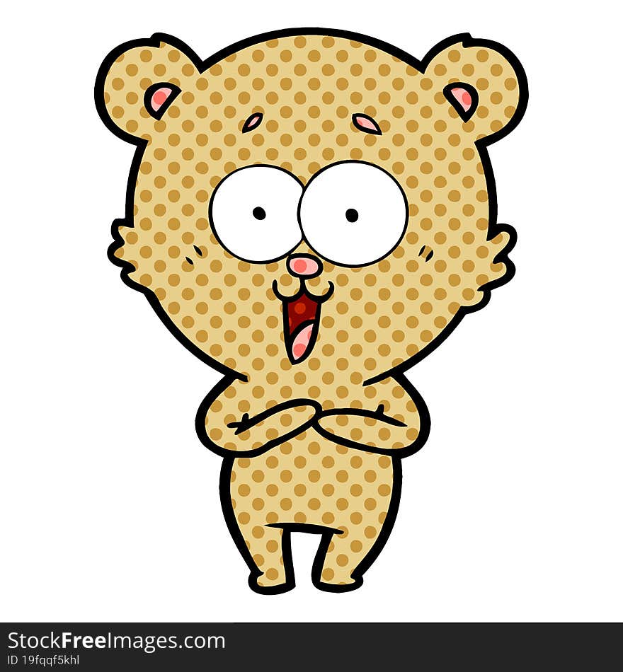 laughing teddy  bear cartoon. laughing teddy  bear cartoon