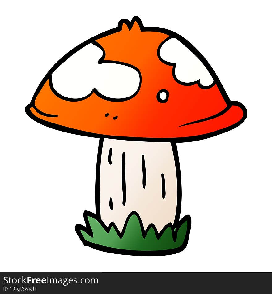 cartoon doodle poisonous toadstool