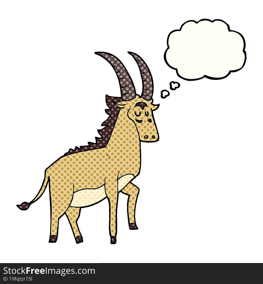 thought bubble cartoon antelope