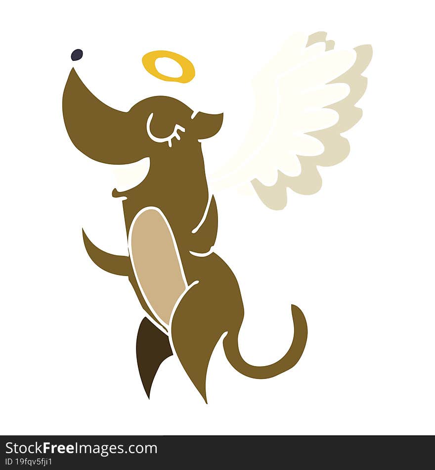 cartoon doodle angel dog