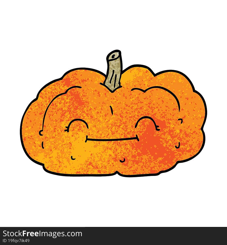 cartoon doodle happy pumpkin