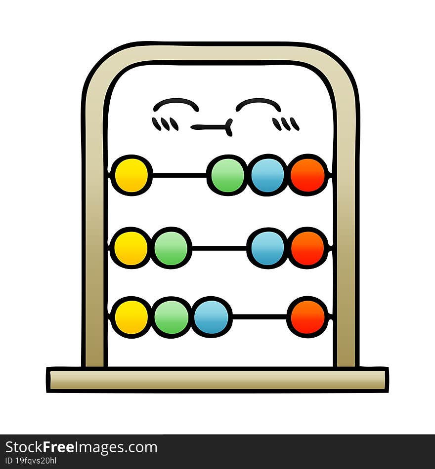 gradient shaded cartoon abacus