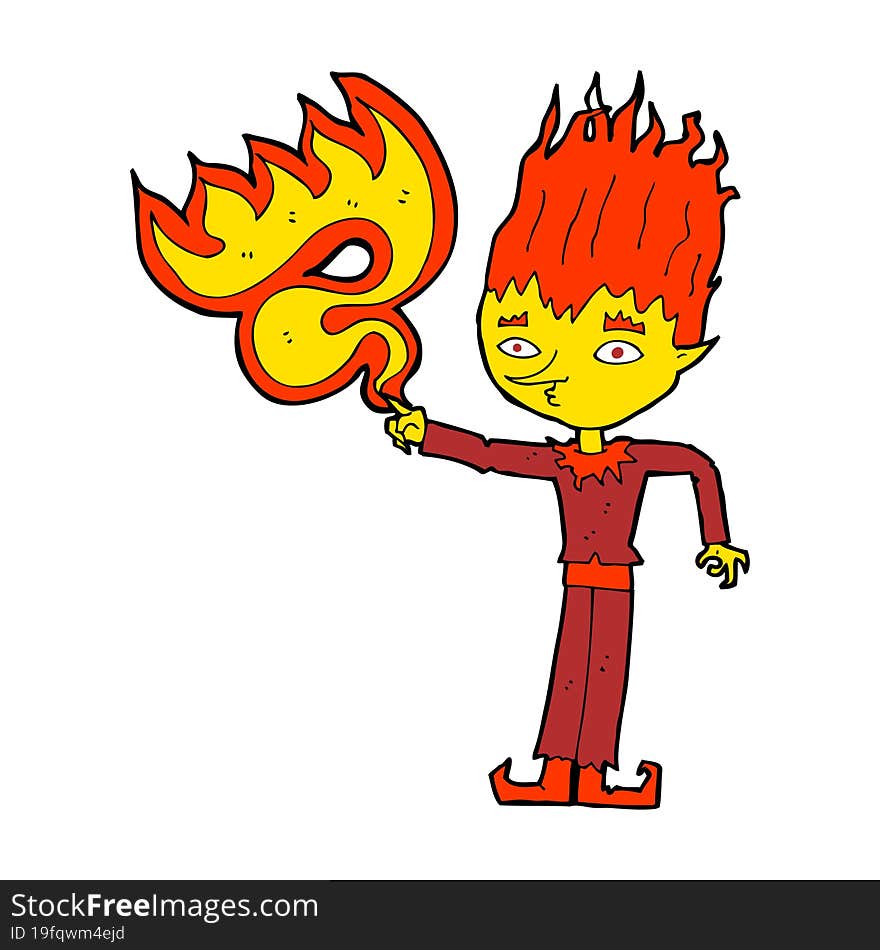 fire spirit cartoon