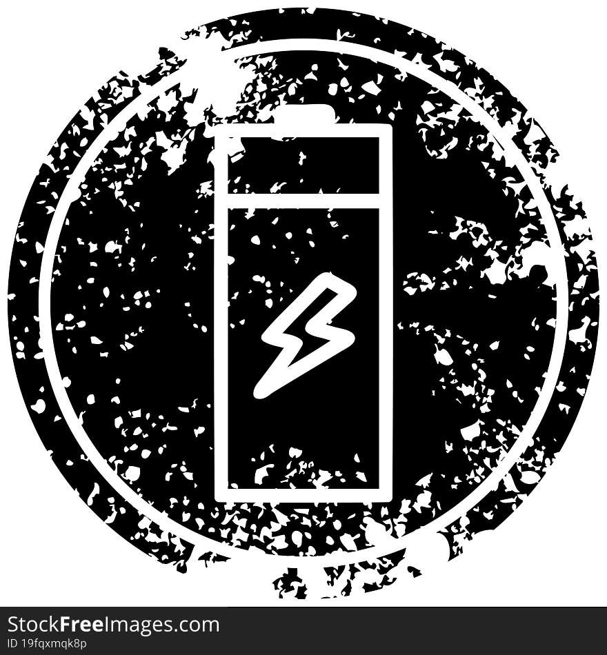 Battery Distressed Icon