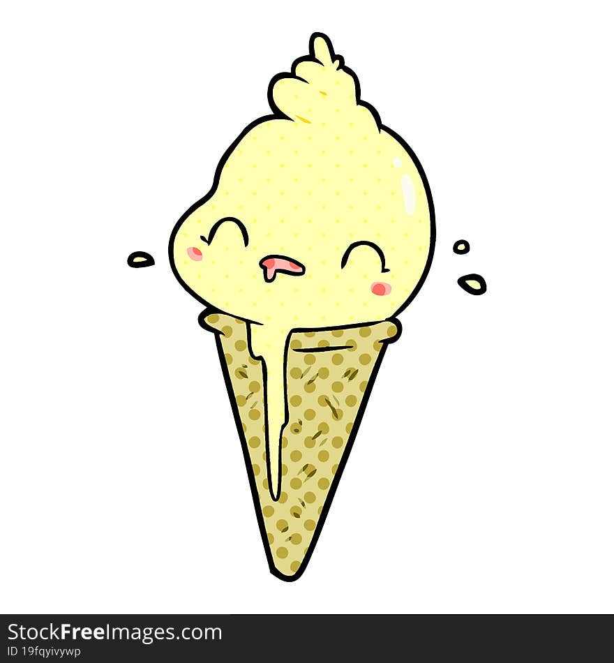 cute cartoon ice cream. cute cartoon ice cream