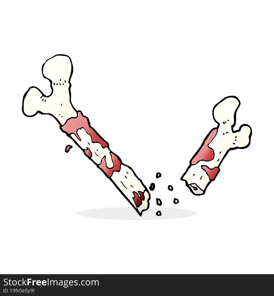 gross broken bone cartoon