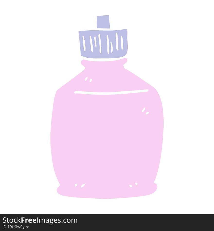 flat color illustration cartoon squirt bottle